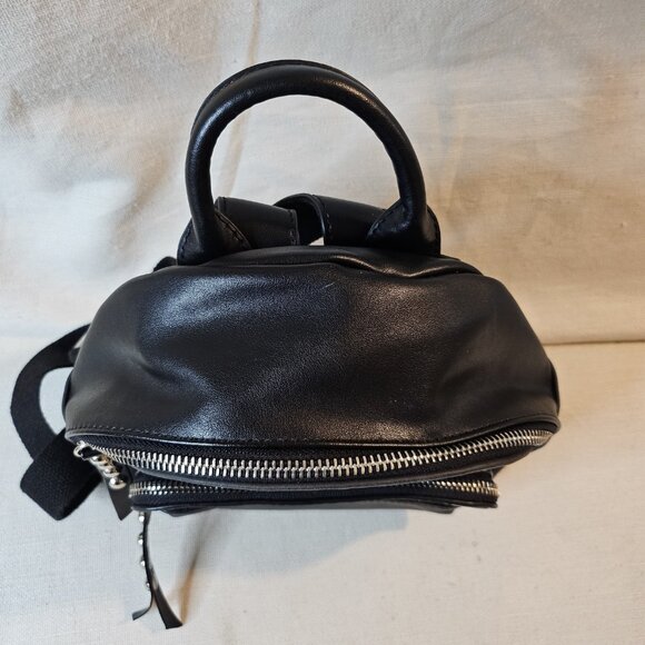 David Jones Paris Mini Backpack Purse - Black - Picture 5 of 7
